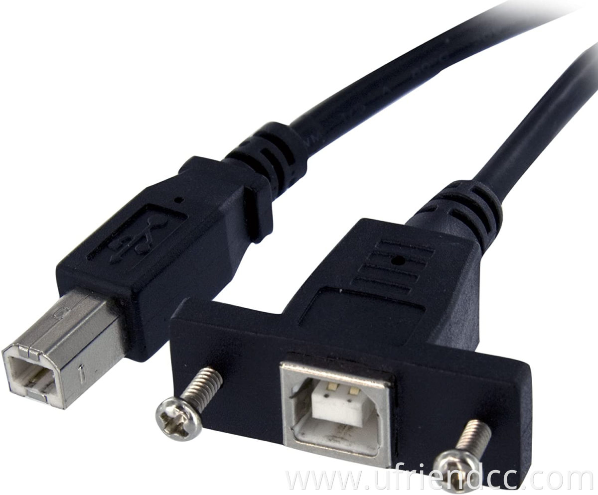 USB 2.0 Cable A Female to USB B Male Cable for Printer Extender Connection Cables